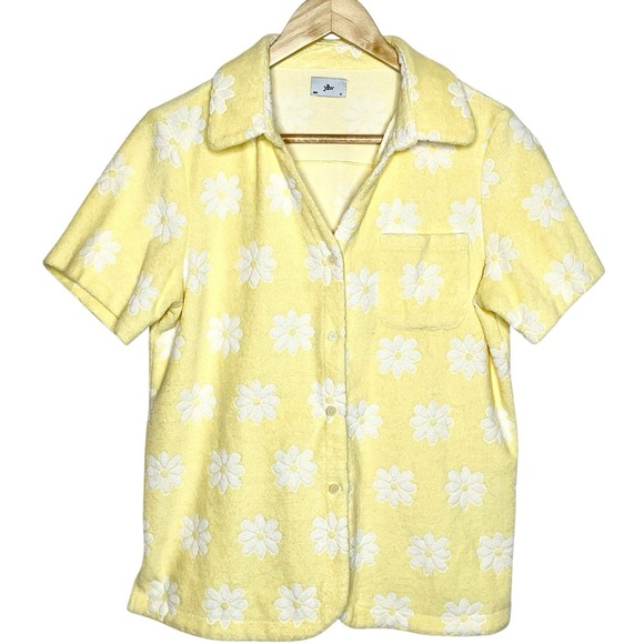 Tops - Yllw The Label Daisy Terry Cloth Top Butter Yellow Womens Small Y2K 70s Preppy